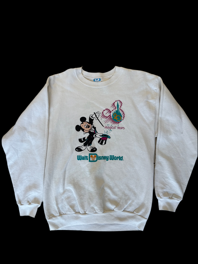Vintage Walt Disney World 20th Anniversary Sweatshirt (1991) – Mickey Mouse Graphic, XL, Made in USA