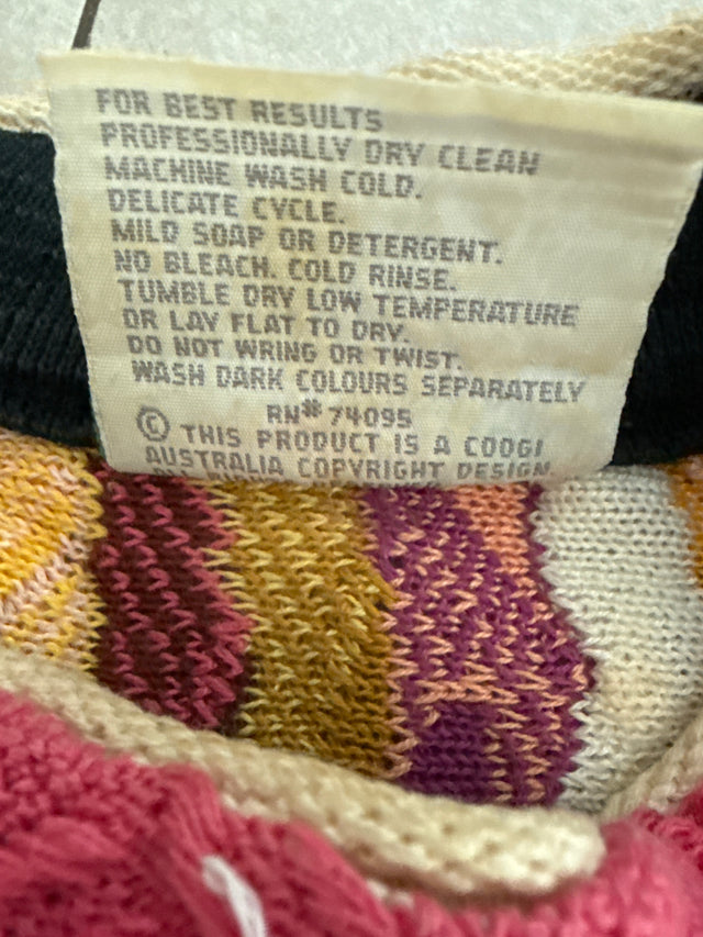 Vintage 1990s Coogi Australia 3D Textured Knit Sweater Multicolor Size L