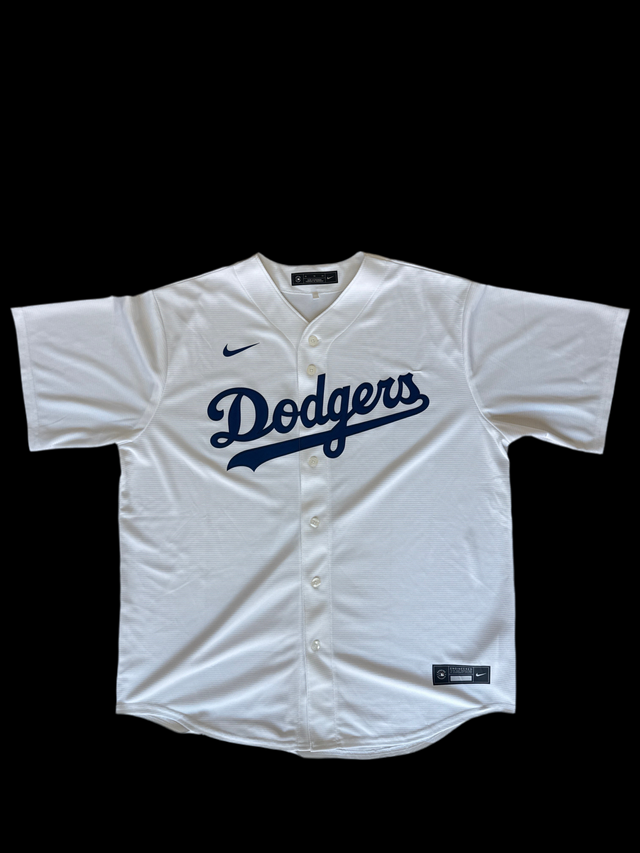 Nike MLB Los Angeles Dodgers Authentic Home Jersey (White Blank, XL)