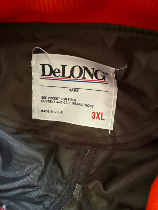 Vintage 1990s Cleveland Browns DeLONG Pullover Jacket 3XL Made USA NFL
