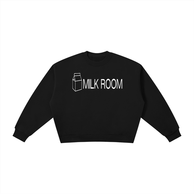 Milk Room Boxy Heavyweight Fleece Crewneck Sweatshirt