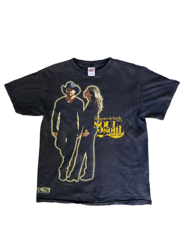 Vintage 2007 Tim McGraw & Faith Hill Soul2Soul Tour Tee (Tennessee River Tag)