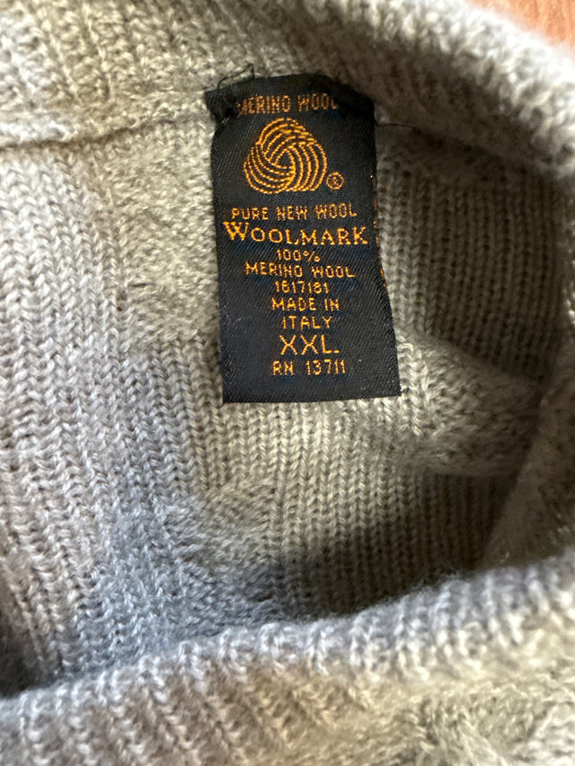 Lord & Taylor Metropolitan Italian Merino Wool Sweater – Light Gray (XXL)