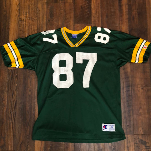 Vintage 90s Green Bay Packers Robert Brooks 87 Champion Jersey 48