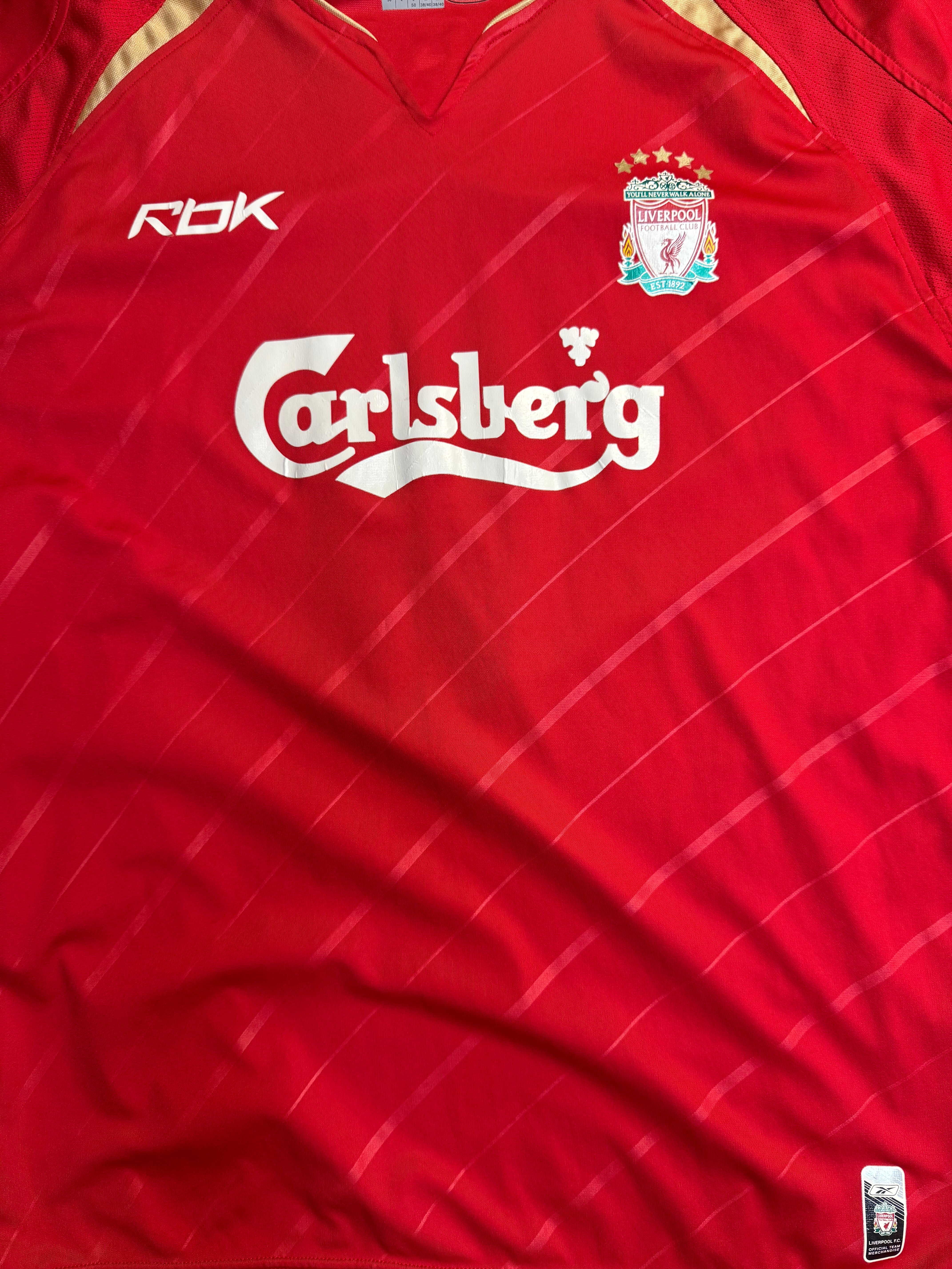 2006–07 Liverpool FC Steven Gerrard Jersey by Reebok - Carlsberg