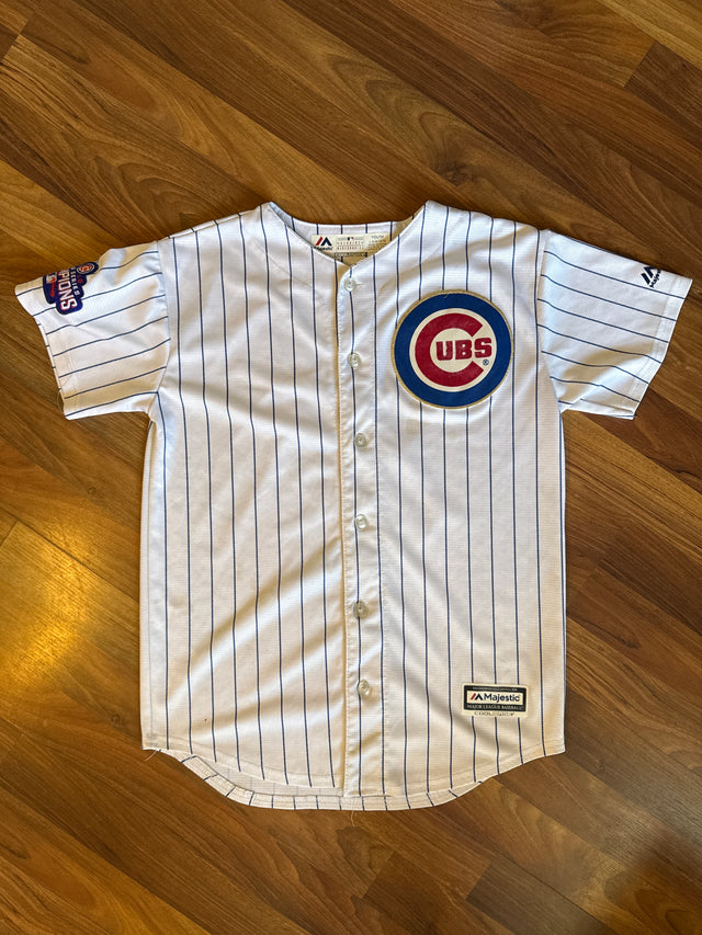 2017 Chicago Cubs Kris Bryant #17 2016 World Series Champions Majestic Jersey Youth L 14/16