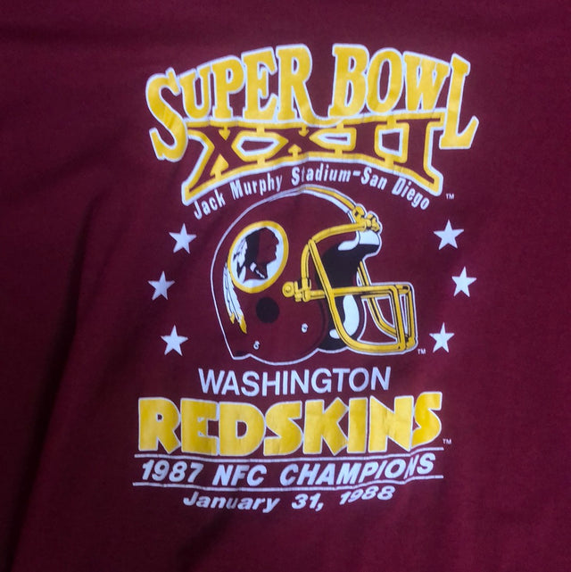 Vintage 1988 NFL Super Bowl XL Washington Redskins Shirt XL