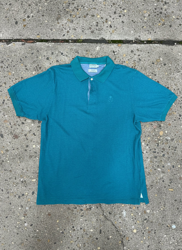 1990s Chaps Ralph Lauren Teal Polo – XL