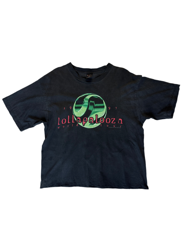 Vintage 1997 Lollapalooza World Tour T-Shirt XL, Black, Giant Tag