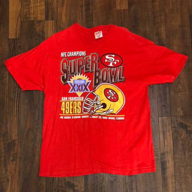Vintage 1995 NFL SF 49ers Super Bowl XXIX NFC Champions Shirt XL