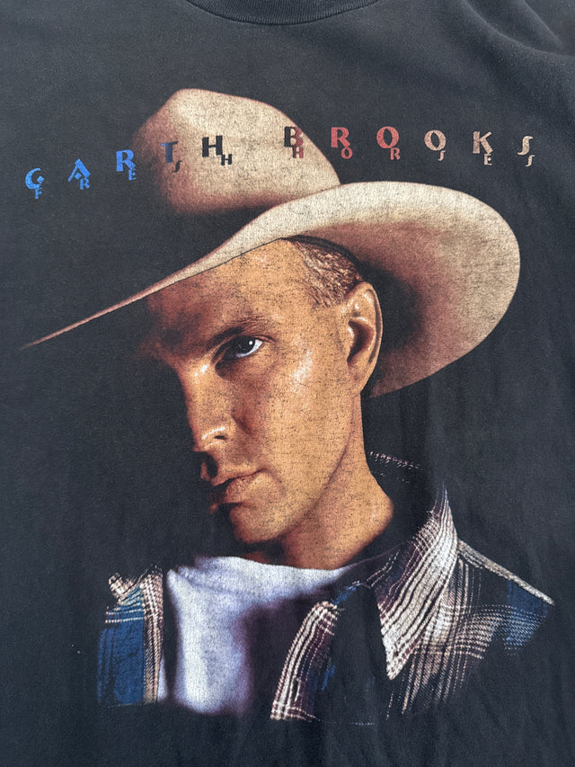 Vintage 2000 Garth Brooks World Tour T-Shirt Black Size Large