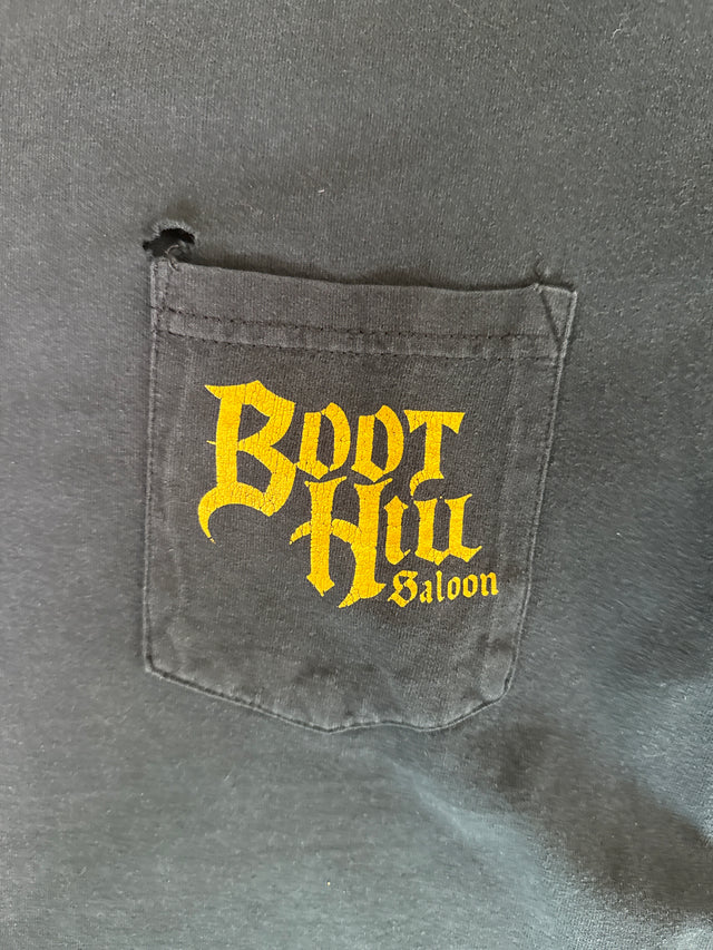 Vintage Boot Hill Saloon Iron Cross Biker T-Shirt 2XL Y2K Daytona Beach