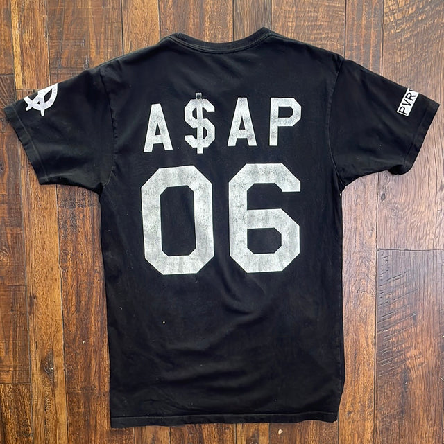 ASAP Rocky 06 Pacsun Upside Down Flag Black Shirt M