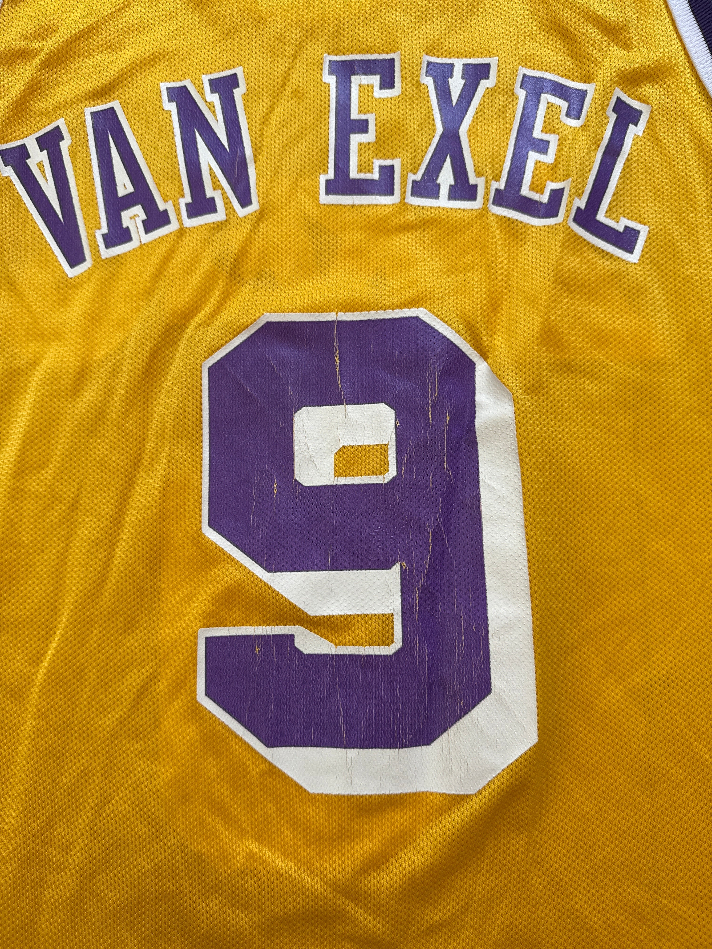 Vintage 1990s Los Angeles Lakers Nick Van Exel #9 Champion USA