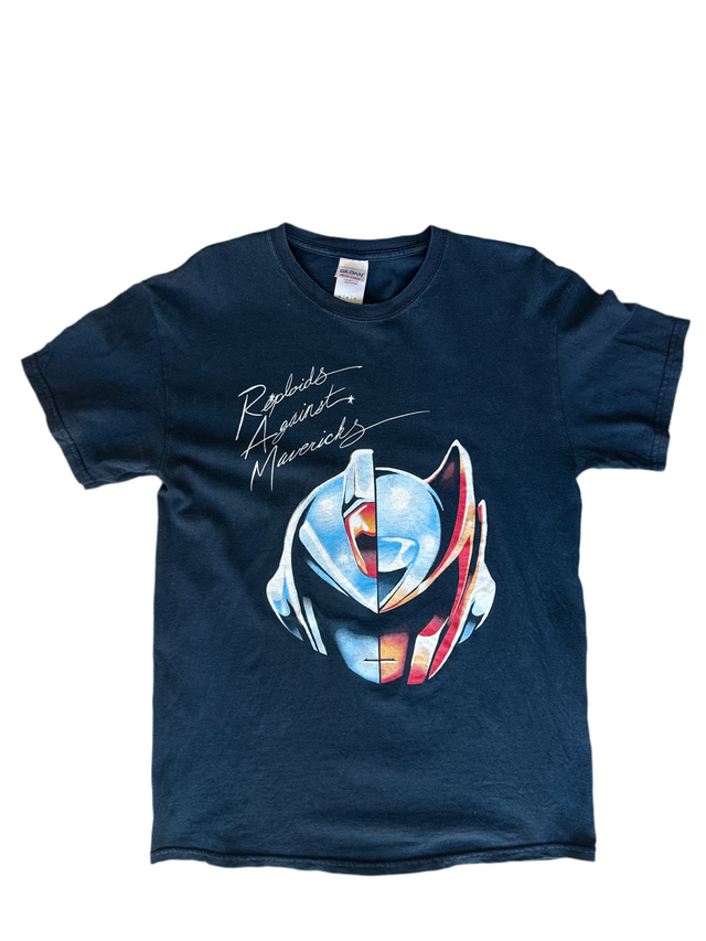 Y2K Daft Punk x Mega Man Tee Reploids Against Mavericks Size M