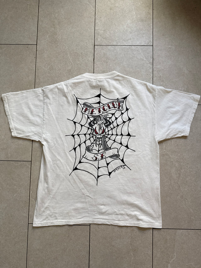 Vintage 2000 Metallica MetClub 2001 James Hetfield Art Spider Web Skull T-Shirt XL