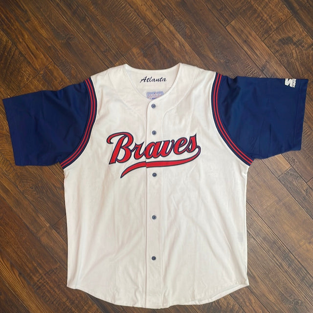 Vintage 90s Starter MLB Atlanta Braves jersey size XXL