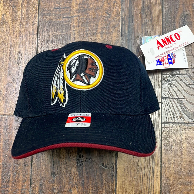 Vintage 90s Washington Redskins ANNCO Fitted Game Day Hat 7 3/8
