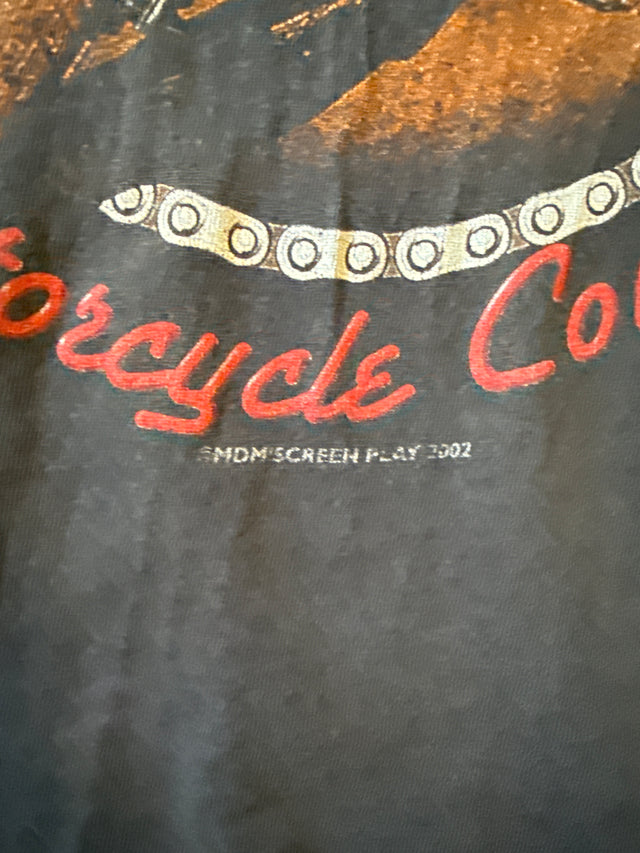 Vintage 2002 Merle Haggard Motorcycle Cowboy Promo Tee Faded Black XL