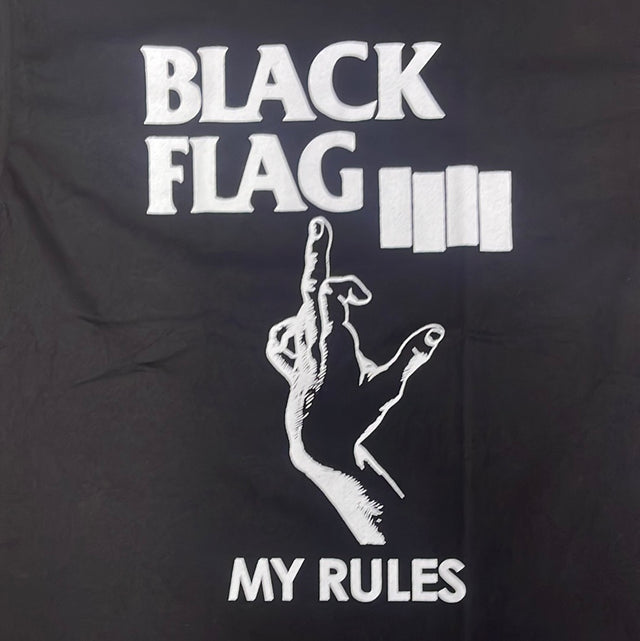 Black Flag My Rules Shirt Large