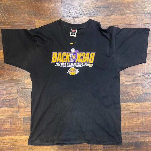 Vintage Y2K Nike Los Angeles Lakers 2000 Championship T Shirt Size