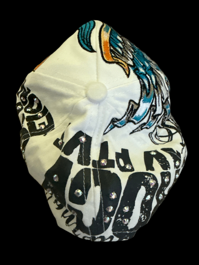 Vintage Y2K Bejeweled by Susan Fixel Rhinestone Tattoo Cap