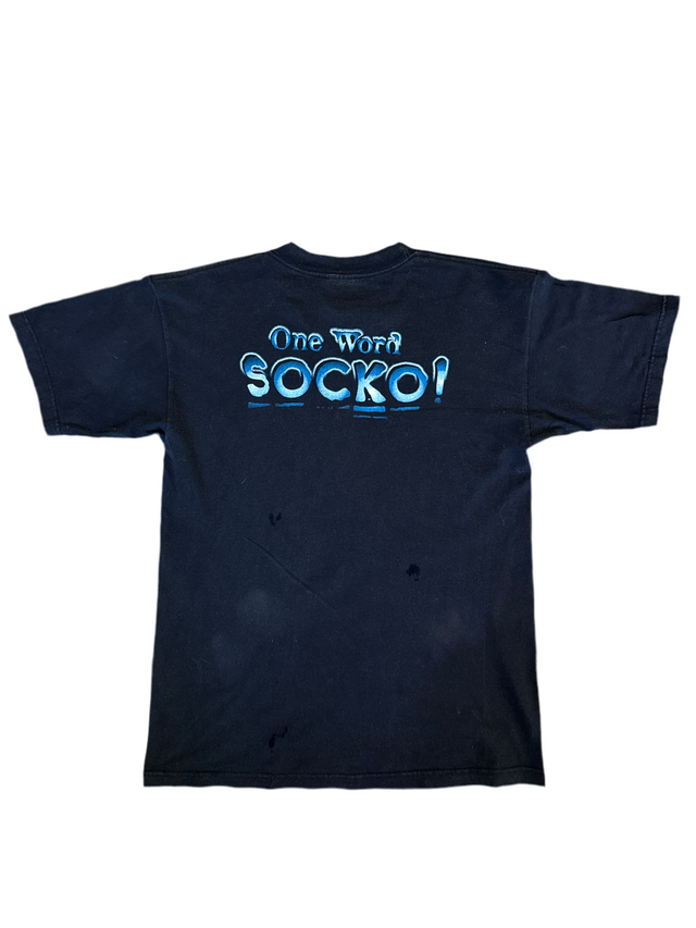 Vintage WWF Mankind “Talk to the Sock / Mr. Socko” Wrestling T-Shirt (90s, Size L)