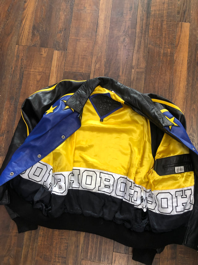 Vintage 90s Hobo USA Michael Hoban North Beach Leather Jacket XL