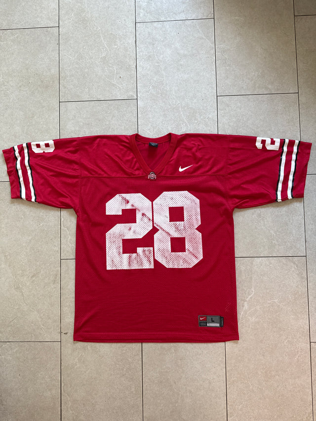 Vintage 2000s Ohio State Buckeyes #28 Nike Team Football Jersey Size Large