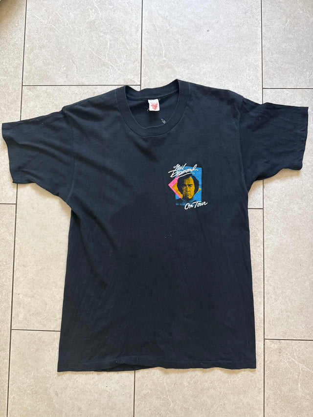 Vintage 1987 Neil Diamond On Tour Vintage Concert T-Shirt Size Large Made USA