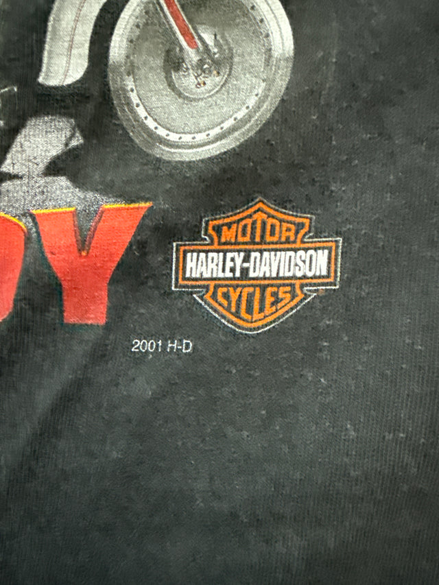 Vintage 2001 Harley-Davidson Fat Boy Barnett Harley-Davidson El Paso Texas T-Shirt 3XL