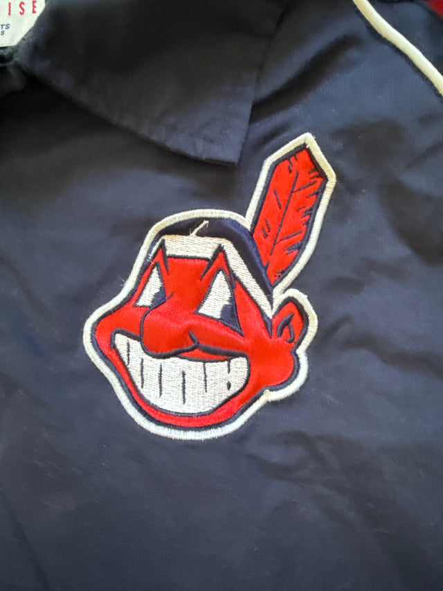 Vintage Y2K 2000s Cleveland Indians Genuine Merchandise Full Zip Windbreaker Jacket Size XXL