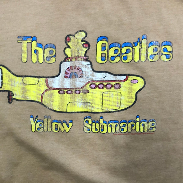 Vintage 2004 The Beatles T Shirt Yellow Submarine 60s Ringer Tee L
