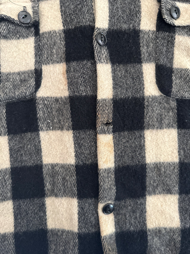 1970s Humphrey Woolen Co Buffalo Plaid Wool Hunting Jacket Size XL