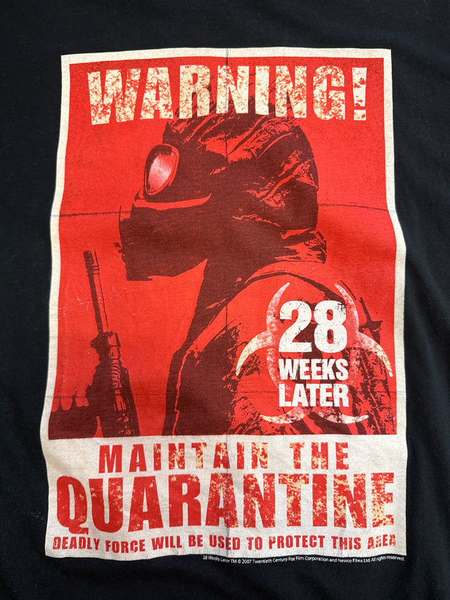 2007 28 Weeks Later “Maintain the Quarantine” Promo Tee – Black (XL)