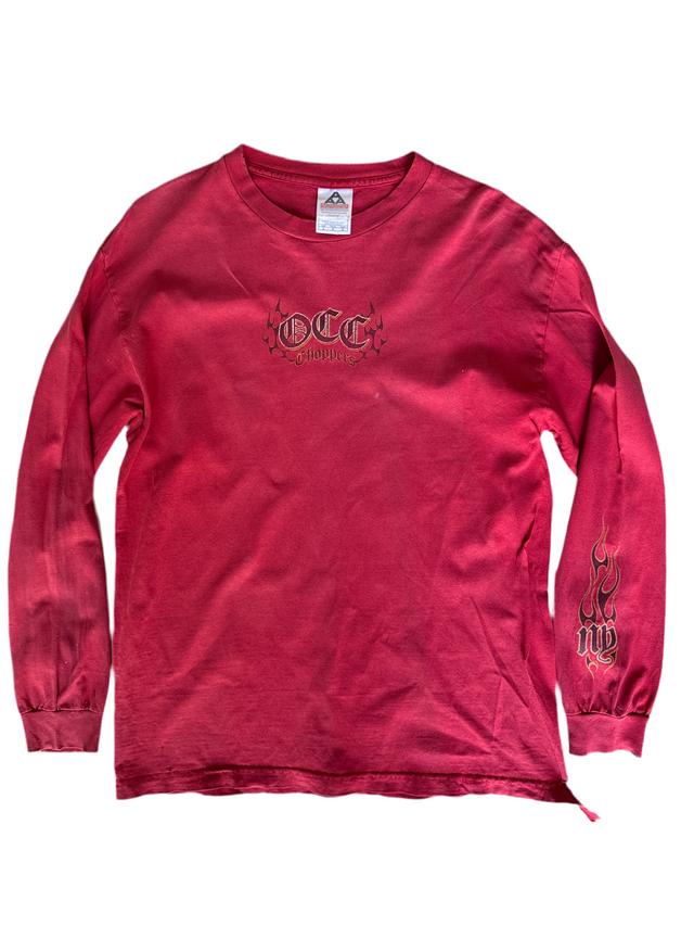 Vintage 2000s Y2K Orange County Choppers Flame Long Sleeve T