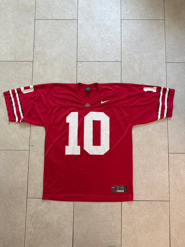 Vintage Y2K Ohio State Buckeyes #10 Nike Team Football Jersey Size Large Made in Korea