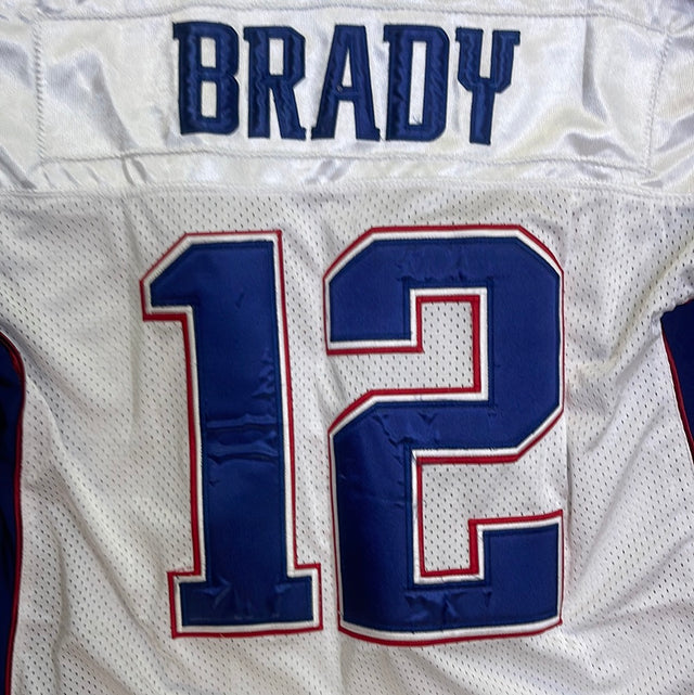 NFL New England Patriots Tom Brady #12 Reebok Jersey Size 52 On Field Blue Stitched XL