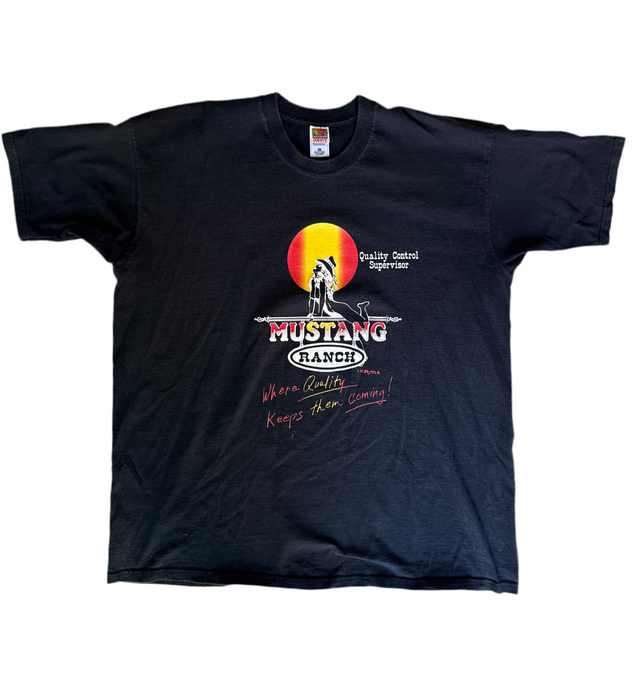 Vintage 1992 Mustang Ranch Brothel Tee XXXL – Fruit of the Loom Heavy Cotton
