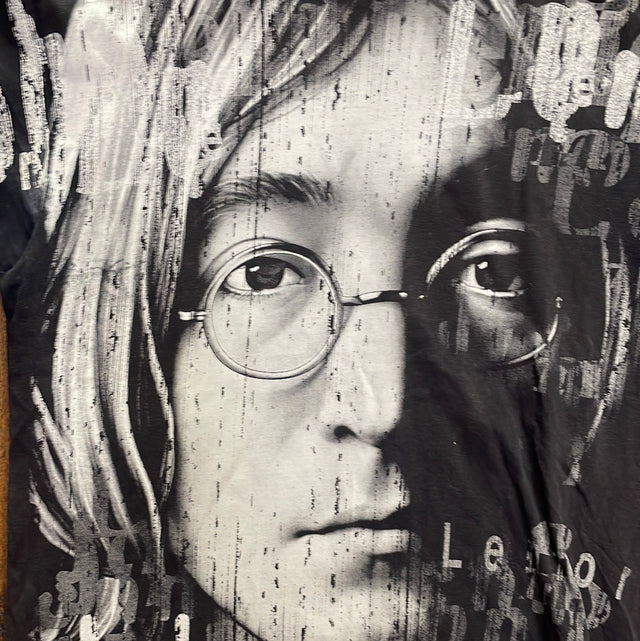Vintage 90s John Lennon All Over Print Big Face Tee Single Stitch XL