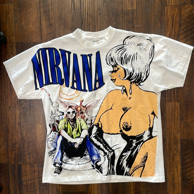 Kurt Cobain x Nirvana Boobs Tee Single Stitch XL