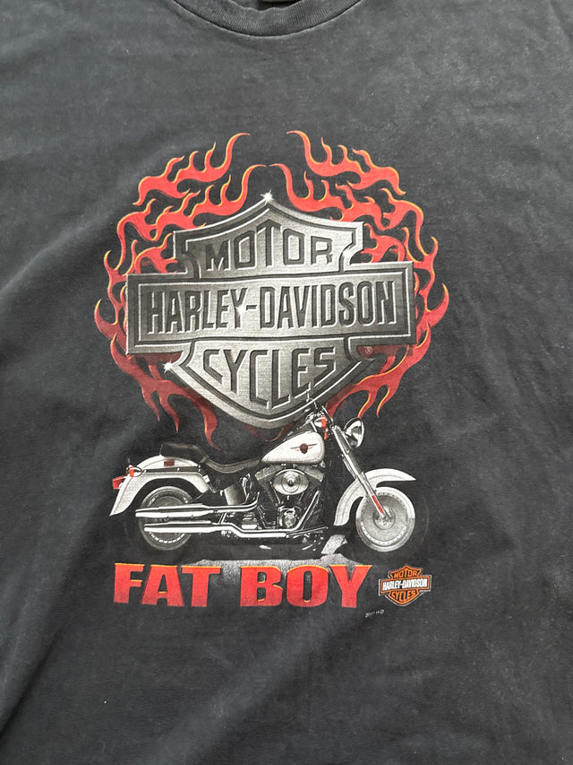 Vintage 2001 Harley-Davidson Fat Boy Barnett Harley-Davidson El Paso Texas T-Shirt 3XL