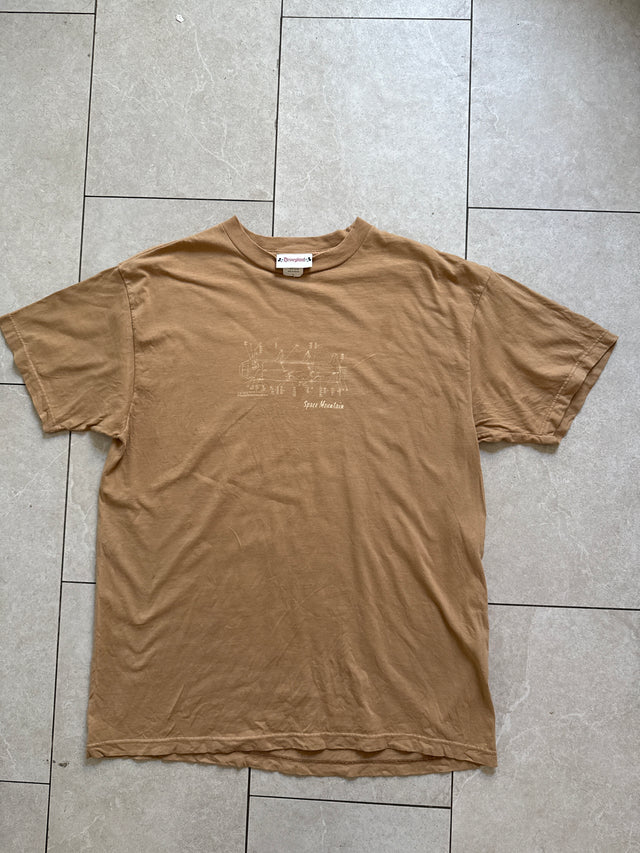 Vintage Y2K Disneyland Space Mountain Blueprint T-Shirt Large