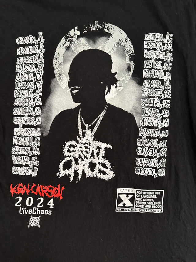 Ken Carson “A Great Chaos” Tour Tee 2024 Small