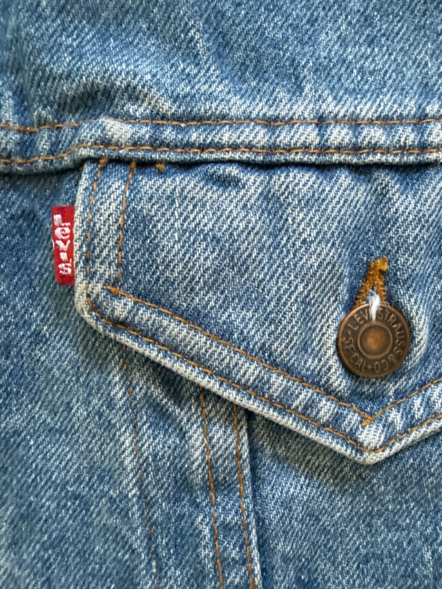 Vintage 1980s Levi’s 57508 Type III Trucker Denim Jacket Made USA XL