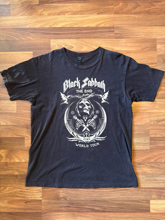 2016 Black Sabbath The End Final Tour North American Tour Tee Black Size L