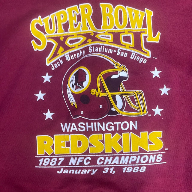 Vintage 1988 Washington Redskins Super Bowl XXII NFC Champions Crewneck XL
