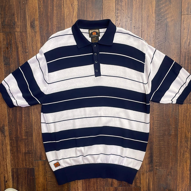 Fb County Trilogy Charlie Brown Blue & White Polo Shirt 4XL