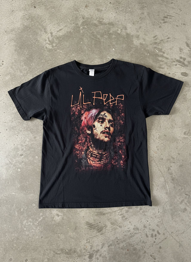 Lil Peep Tee 2017 Black Graphic T-Shirt Size L
