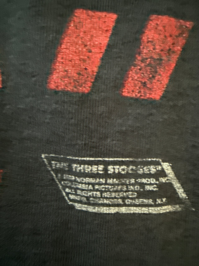 Vintage The Three Stooges “Just Say Moe” T-Shirt – 1990s Anvil Tag (Size XL, Made in USA)